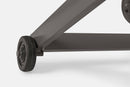 Lettino Prendisole da Giardino 61x192x96 cm con Ruote in Alluminio Tortora