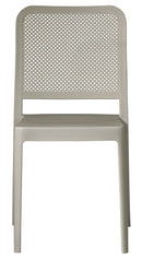 Sedia Impilabile da Giardino 46x53x86 cm in Polipropilene Tortora