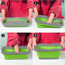 Bacinella Contenitore Salvaspazio 9 Litri Pieghevole Multiuso con Manici Verde