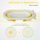 Vaschetta Bagnetto per Bambini Pieghevole 81,5x50,5x23,5 cm con Cuscino Bianco