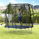 Trampolino Tappeto Elastico per Bambini Ø210 cm in con Rete di Sicurezza Blu