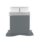 Trapuntino Estivo Effetto Water Washed in Microfibra Grigio Scuro e Grigio Chiaro Varie Misure