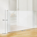 Cancellino per Cani Regolabile per Cani Piccoli Estensibile e Retrattile 0-140x86,5 cm Bianco   