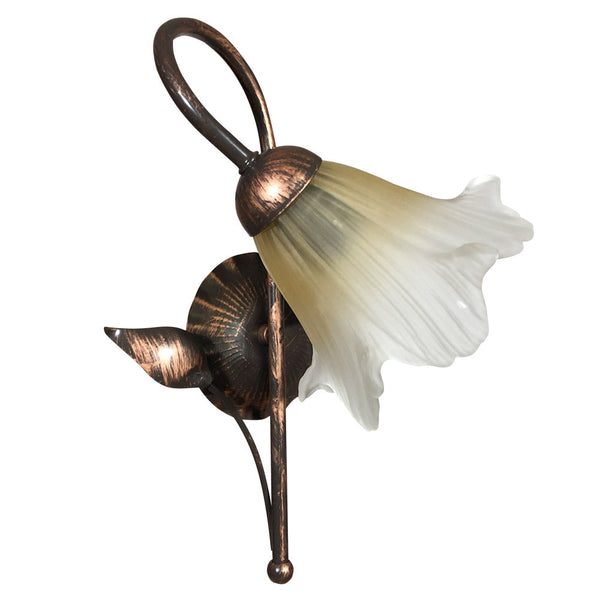 Applique 1xE14 Cuivre Marron Cadre Ambre Dégradé Verre Satiné E-Energy Melania acquista