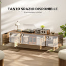 Mobile Sospeso con Armadietti in Stile Industriale 150x35x32 cm in Truciolato Marrone   