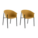 Set 2 Sedie 58x56xH79 cm in Tessuto Nari Giallo