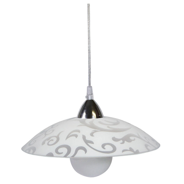 prezzo Suspension D30 1xE27 Chrome-Transparent Cadre Verre Plaque Blanc E-Energy Melissa
