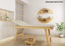 Lettino da Massaggio Visita Fisioterapia Fisso 2 Sezioni 190x70x75 cm 200Kg Beige