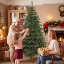 Albero di Natale Artificiale Ø115x180 cm con 961 Rami e Base Pieghevole in Legno e Metallo Verde      