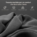 Set 2 Sedie da Pranzo Imbottite Schienale Ergonomico in Velluto Grigio   