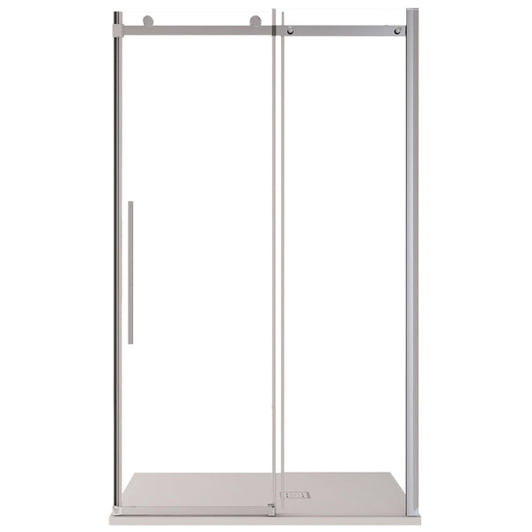 online Porte de Douche 1 Porte Coulissante en Cristal Transparent 8mm H195 Bonussi Selina Différentes Tailles