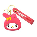 Set 24 Portamonete Hello Kitty per Bambini in Silicone Rosa e Bianco