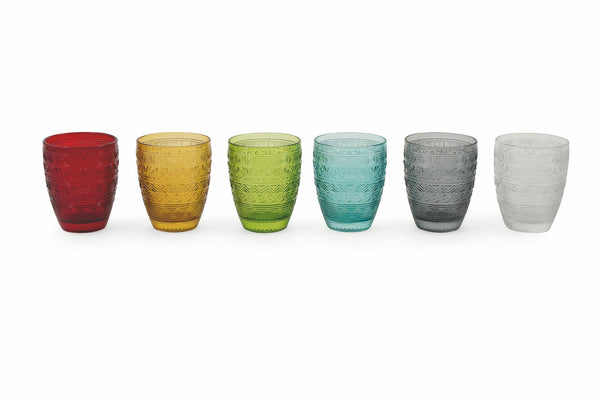 Set de 6 verres Ø8,3x10,5 cm en verre VdE Tivoli 1996 Mexique Multicolore sconto