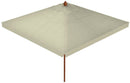 Ombrellone da Giardino 2,2x2,2 m Palo Ø48 mm in Legno Telo in Acrilico Ecrù