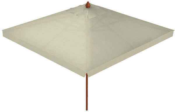 Parasol de jardin 2,2x2,2 m mât en bois Ø48 mm toile acrylique écru sconto