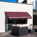 Tenda da Sole 295x250 cm in Alluminio e Poliestere Rosso Scuro