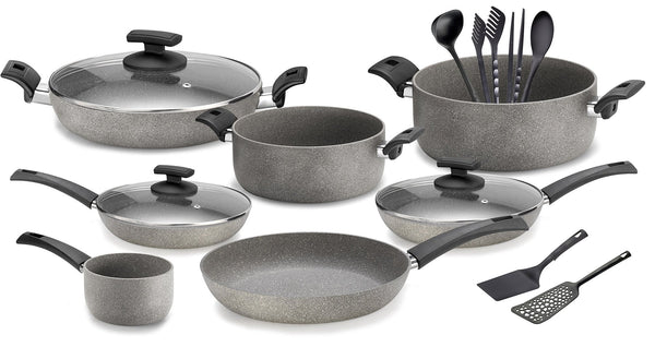 prezzo Batterie de cuisine 16 pièces Olympia Rockers en aluminium antiadhésif