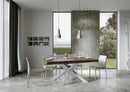 Tavolo Allungabile 180-284x90x77 cm Volantis Premium Noce Telaio Bianco 