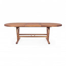 Tavolo Allungabile Ovale Double 180/240x100x74 h cm in Legno di Acacia Marrone