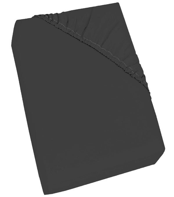 online Drap de dessous avec coins et élastique Couleur unie Gris foncé Différentes tailles