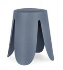 Set 4 Sgabelli  Ø37x47 cm in Similpelle Imogen Ottanio