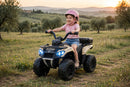 Quad Elettrico per Bambini Safari 6V con Bauletto Posteriore Beige