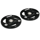 Set di 2 Dischi Pesi da 10 kg per Bilanciere Ø32x4 cm in Acciaio con Rivestimento in Gomma Nero