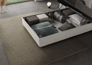 Letto 1 Piazza E Mezzo Imbottito in Similpelle Appia Large Bianco Varie Misure