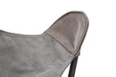 Sedia Montana 74x71x103 cm in Ferro e Poliestere Grigio e Marrone