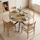Tavolo da Pranzo Allungabile 4-6 Posti 135x100x75 cm con Allunga a Farfalla e Base a X in MDF e Acciaio Marrone      