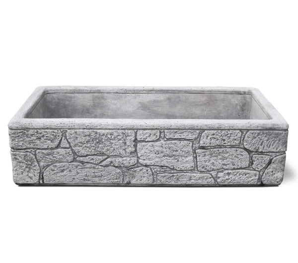 sconto Lavello da Giardino Senza Rubinetto in Cemento Granulato di Marmo Lipari 80 Grigio