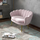 Divano 2 Posti 130x77x77 cm in Velluto Rosa  