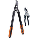 Set 2 Troncarami Cesoie da Potatura e da Giardino in Acciaio e Manico Ergonomico Black & Decker