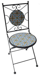 Sedia da Giardino Pieghevole in Ferro con Mosaico Soriani Amalfi