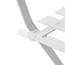 Set da Giardino Pieghevole in Ferro con Tavolo e 2 Sedie Taddei Bistro Bianco