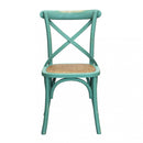 Sedia Cross 46x42x87 cm  in Legno Verde
