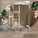 Armadio da Esterno a 2 Ripiani 75x50x111/118 cm in Legno di Abete 