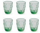 Set 6 Bicchieri Ø8x10 cm in Vetro Villa d'Este Home Tivoli Quarzo Verdi