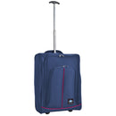 Trolley Cabina Morbido Bagaglio a Mano 35x20x50 cm con Maniglia Telescopica Blu Navy      