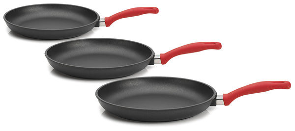 Set 3 Poêles Ø20-24-28 cm en Aluminium Moulé Anti-Adhésif Olympia Love acquista