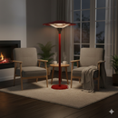 Stufa Elettrica Fungo Riscaldante Infrarossi Saturno Esterno-Interno Regolabile Bordeaux