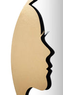 Specchio Glam Lady Luxy Ø80x2,5 Misura Specchio Ø72 cm in Ferro Oro