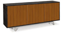Mobile Soggiorno Madia 3 Ante 177x41x74 cm Ossido Nero e Rovere Dogato   