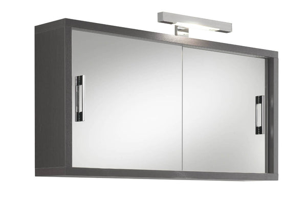 prezzo Miroir 2 Portes en Mélamine 90x18x47,5cm TFT Pin Java Gris