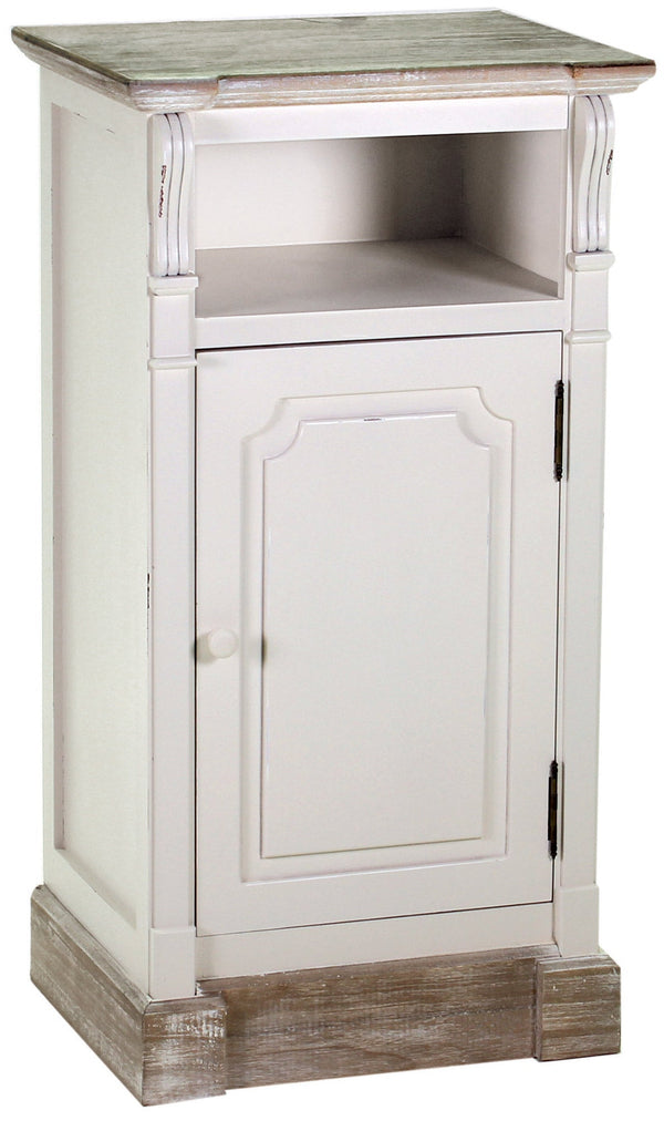 Table de Chevet 1 Porte 1 Compartiment en Bois Adami Provenza sconto