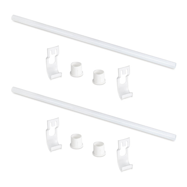 online Lot de 2 Tringles à Vêtements Emuca en Acier Blanc pour Penderies Ø27x81,5 cm