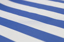 Lettino Prendisole da Giardino in Alluminio con Tettuccio Soriani Riccione Bianco/Blu
