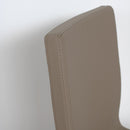 Sedia 52x52x87 cm Trudy gambe Antracite in Similpelle Tortora