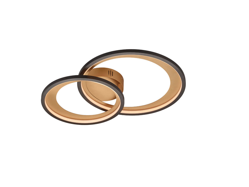 Plafoniera da Interno a LED in Metallo Nero Opaco