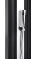 Doccia Solare Ibrida da Giardino 40L Miscelatore e Doccetta Lavapiedi Antracite/Alluminio